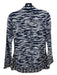 Tory Burch Size 0 Navy Blue & White Cotton Striped Pattern V Neck Top Navy Blue & White / 0