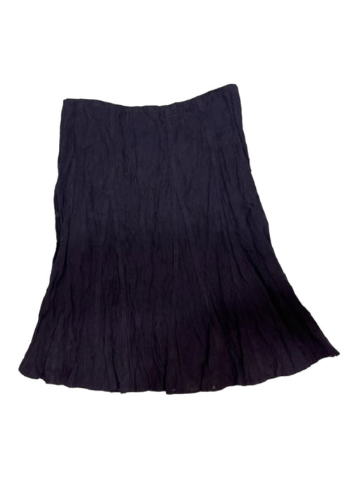 Piazza Sempione Size 44 Purple Cotton Blend Metallic Knee Length Crinkle Skirt Purple / 44