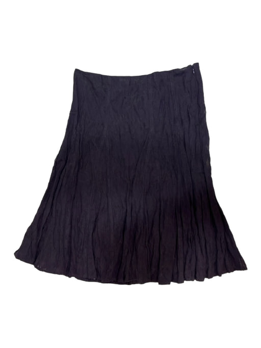 Piazza Sempione Size 44 Purple Cotton Blend Metallic Knee Length Crinkle Skirt Purple / 44