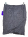 Pauw Size 1 Navy Blue & Gray Cotton Striped Asymetric Pockets Bubble Hem Skirt Navy Blue & Gray / 1