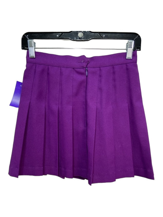 Los Angeles Apparel Size Small Purple Polyethylene Mini Pleated Skirt Purple / Small