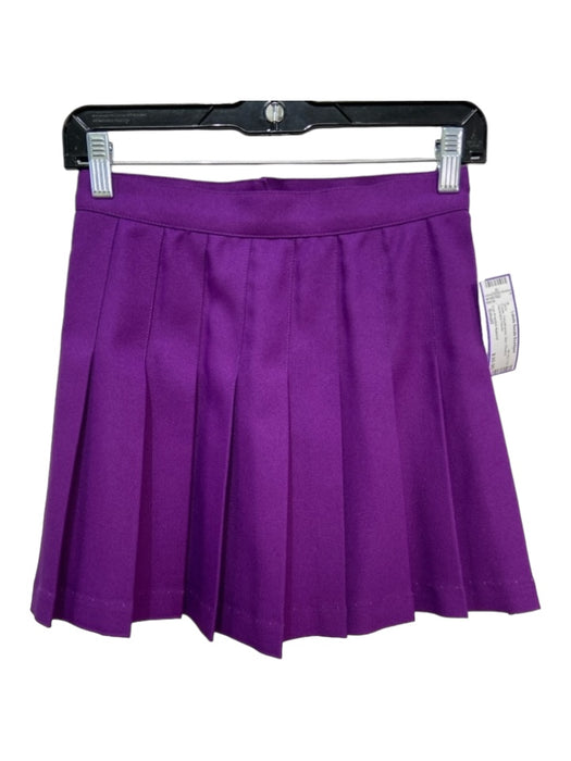 Los Angeles Apparel Size Small Purple Polyethylene Mini Pleated Skirt Purple / Small