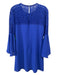 Lilly Pulitzer Size 4 Blue Polyester Lace Neck Trumpet Sleeve Keyhole Back Dress Blue / 4