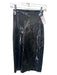 Commando Size S Black Polyurethane Blend Patent High Waist Below the Knee Skirt Black / S