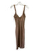 J Lux Label Size S light brown Acrylic Blend Knit Sleeveless Midi Dress light brown / S