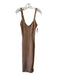 J Lux Label Size S light brown Acrylic Blend Knit Sleeveless Midi Dress light brown / S