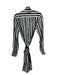 Equipment Size S/P Black & White Silk Long Sleeve Vertical Stripes Sash Dress Black & White / S/P