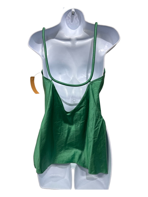 Nanushka Size M Light Green Triacetate & Polyester Sleeveless Side Slit Top Light Green / M