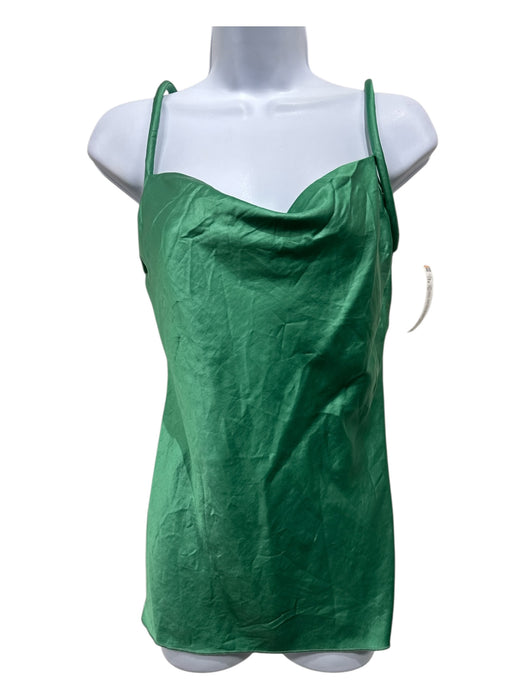 Nanushka Size M Light Green Triacetate & Polyester Sleeveless Side Slit Top Light Green / M