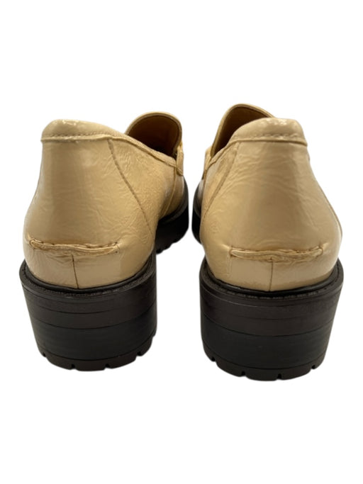 Sam Edelman Shoe Size 9.5 Beige & Black Leather Patent Platform Lug Sole Loafers Beige & Black / 9.5