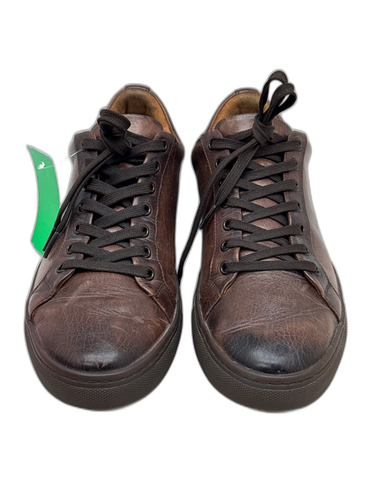 Thursday Shoe Size 9 Brown Leather Low Top Lace Up Sneakers Brown / 9