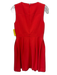 Shoshanna Size 8 Red Orange Polyester Blend Sleeveless Paneled Pleated Dress Red Orange / 8
