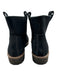 ecco Shoe Size 40 Black Leather Upper Suede Pull Tab Slip On Ankle Boots Black / 40