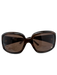 Burberry Brown Acetate Logo Rectangle Frame Tinted Case Inc. Sunglasses Brown