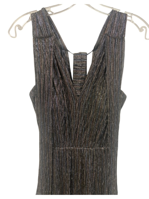 Sabina Musayev Size XS Silver & Multi Polyester Tiered Sleeveless Belt Inc Dress Silver & Multi / XS