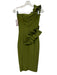 Size S Green One Shoulder Sleeveless Ruffle Detail Bodycon Dress Green / S