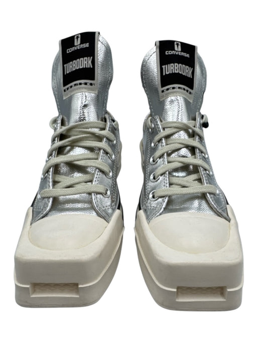 Converse x Rick Owens Shoe Size 7 Silver & White Leather Square Toe Sneakers Silver & White / 7