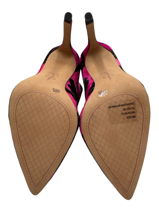 Jessica Simpson Shoe Size 7 Pink & Black Leather Pony Hair Pointed Toe Booties Pink & Black / 7