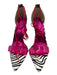 AZALEA WANG Shoe Size 7.5 Black & White Leather strap Tie Straps Sandals Black & White / 7.5