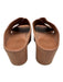 Del Carlo Shoe Size 36 Tan Leather Platform Criss Cross Sandals Tan / 36