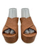 Del Carlo Shoe Size 36 Tan Leather Platform Criss Cross Sandals Tan / 36