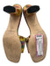 Ann Marino Shoe Size 7 Multicolor Synthetic Block Heel Floral Print Sandals Multicolor / 7