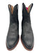 Tecovas Shoe Size 8.5 Black Leather Pull Tabs Stacked Block Heel Western Booties Black / 8.5