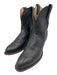 Tecovas Shoe Size 8.5 Black Leather Pull Tabs Stacked Block Heel Western Booties Black / 8.5