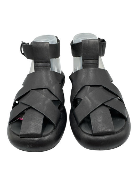 COS Shoe Size 40 Black Leather Buckle Woven Fisherman Sandals Black / 40