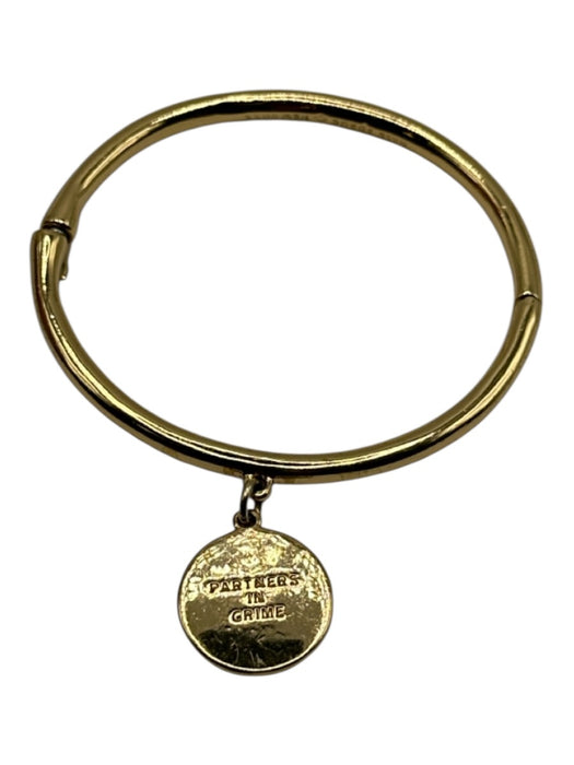 Kate Spade Gold Metal Hinge Closure/Opening Gold Plated Bangle Bracelet Gold
