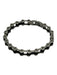 Silver & Black Metallic Stainless Steel Bike Chain Bracelet Silver & Black