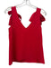 Amanda Uprichard Size S Red Polyester Tie Strap V Neck Boxy Top Red / S