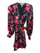 Hutch Size XS Black & Multi Polyester Blend Satin Abstract Floral Dress Black & Multi / XS