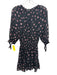 Rebecca Taylor Size S Black, White & Pink Silk & Cotton Dots Flowers Dress Black, White & Pink / S