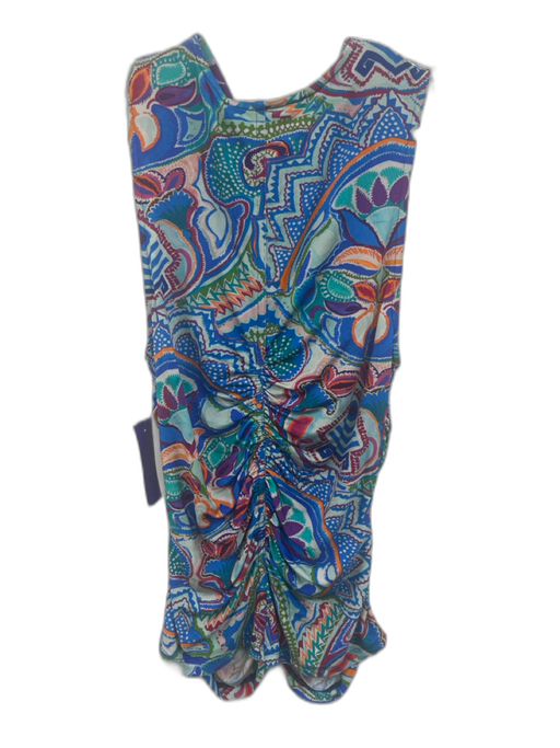 Marie Oliver Size S Blue, Green, Multi Viscose Blend Sleeveless High Neck Top Blue, Green, Multi / S