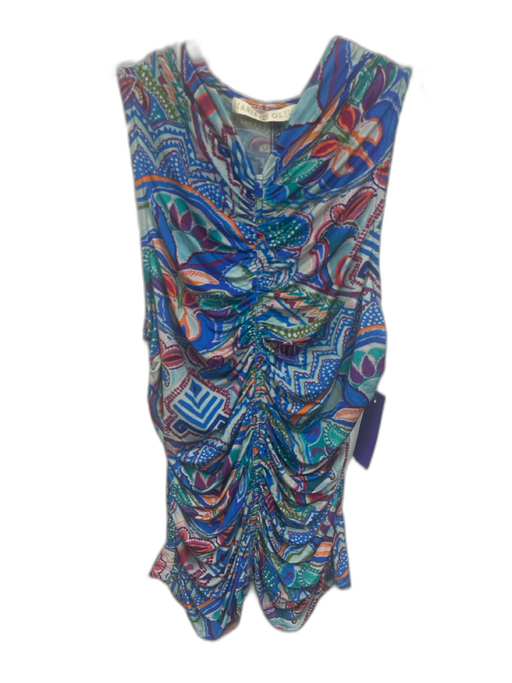 Marie Oliver Size S Blue, Green, Multi Viscose Blend Sleeveless High Neck Top Blue, Green, Multi / S