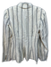 Ralph Lauren Purple Size 8 Cream & Black Linen Vertical Stripes Blazer Jacket Cream & Black / 8