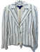 Ralph Lauren Purple Size 8 Cream & Black Linen Vertical Stripes Blazer Jacket Cream & Black / 8