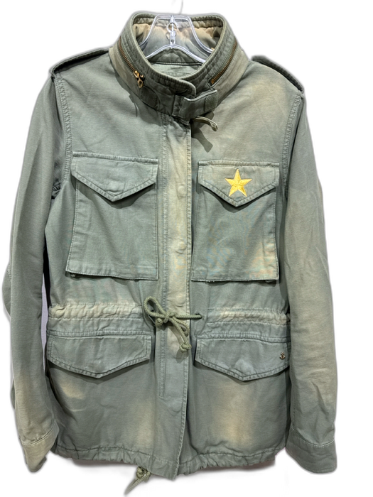 Denim & Supply Ralph Lauren Size M Army Green & Beige Cotton Patches Jacket Army Green & Beige / M