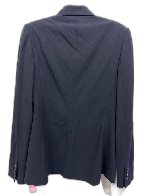 Ralph Lauren Black Size 8 Black Wool Blend 2 Buttons Flap Pockets Blazer Jacket Black / 8