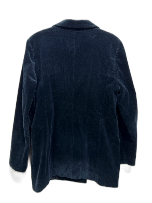 Ganni Size 38/0 Dark Teal Cotton Blend Corduroy Double Breast Blazer Jacket Dark Teal / 38/0