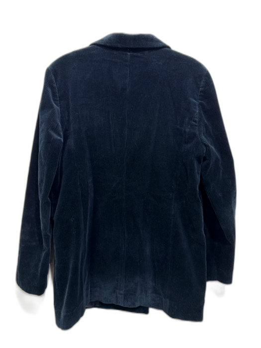 Ganni Size 38/0 Dark Teal Cotton Blend Corduroy Double Breast Blazer Jacket Dark Teal / 38/0