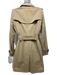 Burberry Size 8 Beige Cotton Novacheck Lining Double Breast Buckle Detail Coat Beige / 8