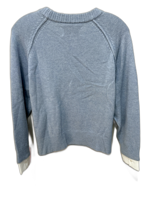 Brochu Walker Size S Light blue & white Cashmere & Wool Cuff Detail Sweater Light blue & white / S