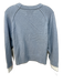 Brochu Walker Size S Light blue & white Cashmere & Wool Cuff Detail Sweater Light blue & white / S