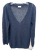 Brunello Cucinelli Size M Navy Linen, Cotton & Silk Rib Knit Sequinned Sweater Navy / M