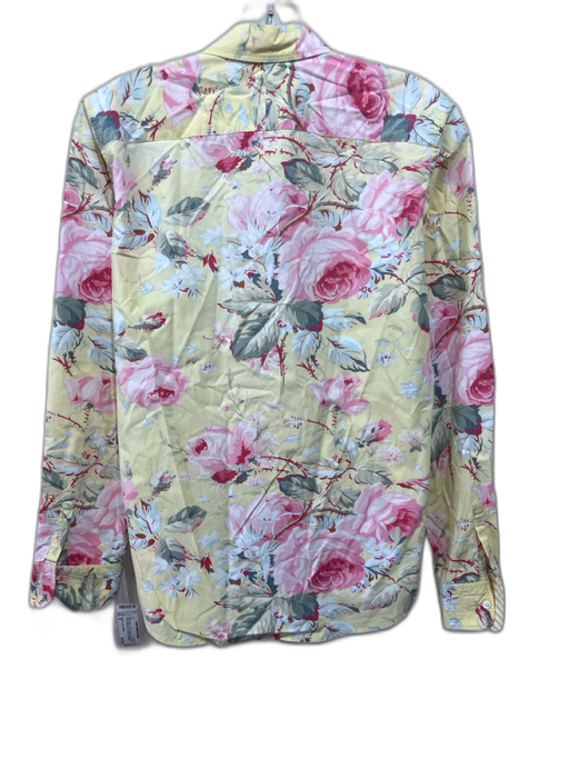 Ralph Lauren Black Size 8 Pale Yellow & Pink Cotton Long Sleeve Floral Top Pale Yellow & Pink / 8