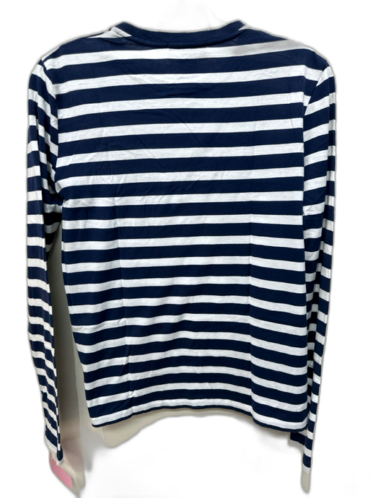 Ralph Lauren Purple Size S Navy & white Cotton Long Sleeve Striped Crew Neck Top Navy & white / S