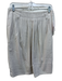 Brunello Cucinelli Size 6 Cream & Taupe Cotton Blend Pleat Detail Skirt Cream & Taupe / 6