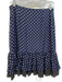 Ralph Lauren Purple Size 6 Navy, Black & White Silk Side Zip Polka Dot Skirt Navy, Black & White / 6